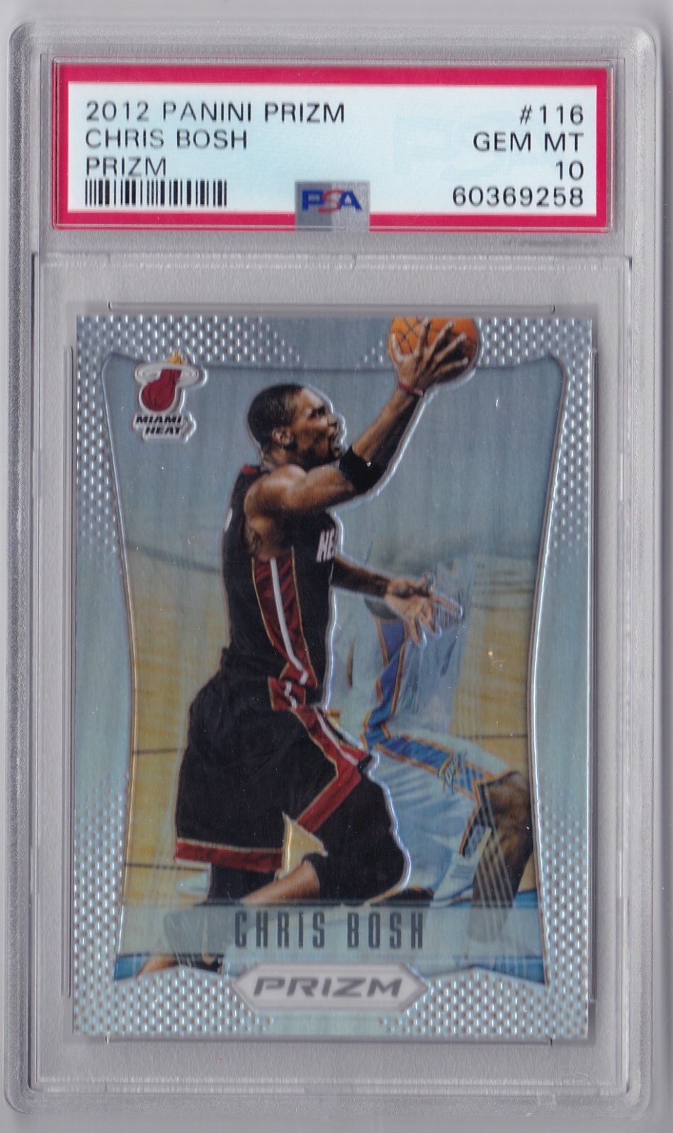2012-13 Panini Prizm Silver Prizms #116 Chris Bosh PSA 10 Gem Mint (G3)