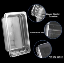 Restlrious 3 Pack Food Pan Clear Plastic Steam Prep Table 21l x 13w x 8in Deep