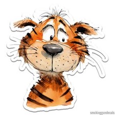 Funny Tiger Vinyl Decal Sticker Indoor Outdoor 3 Sizes 12298 Funny Tiger Vinyl Decal Sticker Indoor Outdoor 3 Sizes 12298