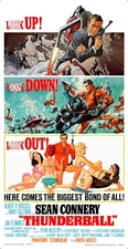 THUNDERBALL (1965) - 41"x79" huge HIGH RESOLUTION 3 sheet movie poster!!