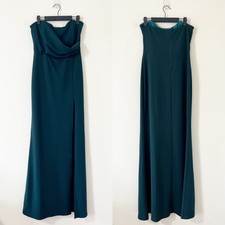 Windsor Kaia Strapless High Slit Formal Dress Hunter Green Size XL