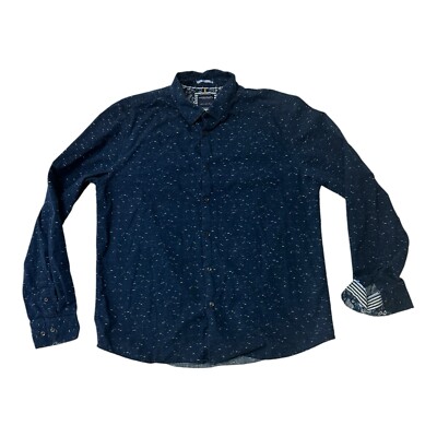 denim and flower dress shirt Denim & Flower - Button Up Shirt Mens Long Sleeve - Slim Fit - Size Medium