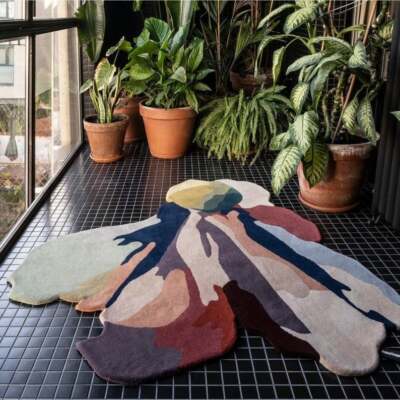 Flora Bloom Modern Hand Tufted Area Rug 100% new Zealand Wool for Living Room