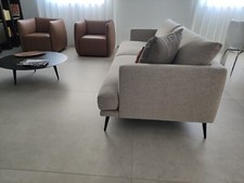 divano Egoitaliano più 2 poltroncine in pregiata vera pelle pieno fiore 