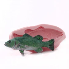 Fish Silicone Mold -Soap Resin Clay Mold - Food Safe Chocolate Fondant (408)