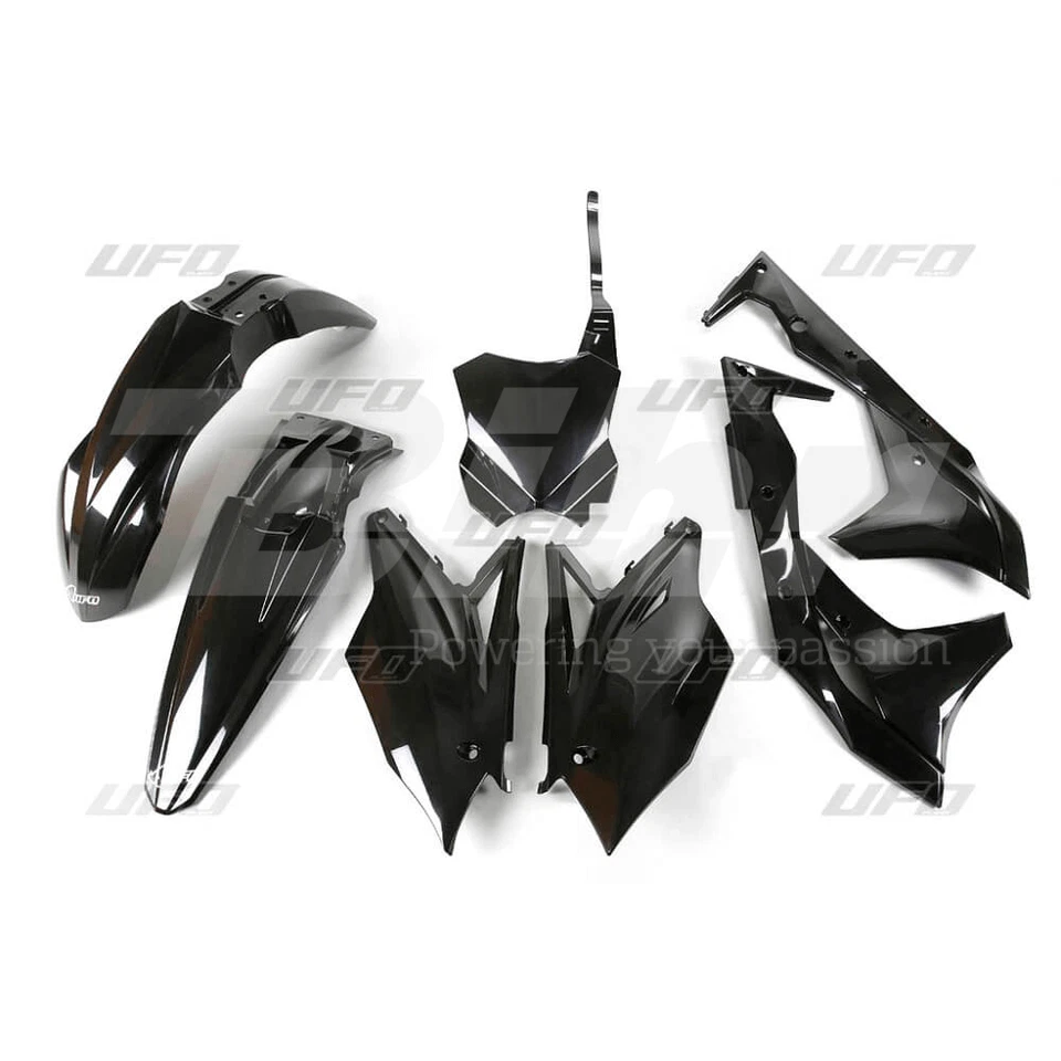 UFO Plast Set Plastique Complet Noir Kawasaki KX 250 F 2018 - Photo 1/1