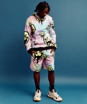 Reason Brand Hazy Smile Hoodie & Shorts 2 Piece Set Men's Size Medium _A2