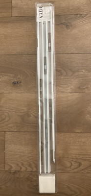 Ikea VIDGA Panel Curtain Holder w connector TOP & BOTTOM White 23.5'' 802.991.57
