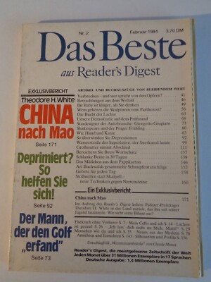 Das Beste aus Reader's Digest Nr. 2 Februar 1984 Werbung Reklame