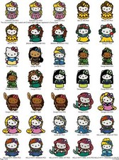 KITTY PRINCESS COLLECTION 15 EMBROIDERY MACHINE DESIGN PATTERN PES USB DRIVE