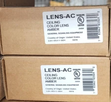 System Sensor #LENS-AC2, L-Series Amber Color Lens, for Ceiling Devices