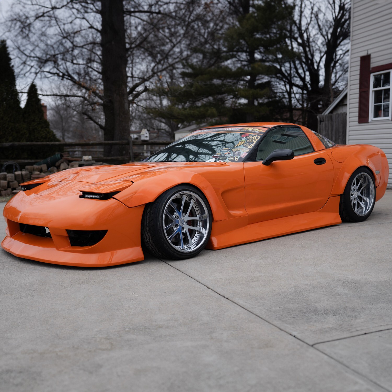 Lower Body Kit KBD Body Kits Polyurethane Kyouki 5 Pc Body Kit Fits Chevrolet Corvette ...