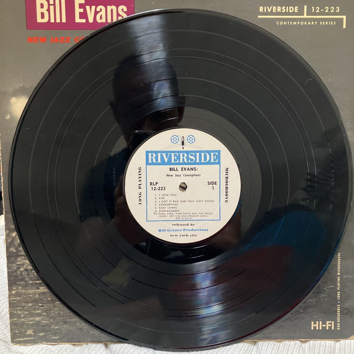 BILL EVANS NEW JAZZ CONCEPTIONS RIVERSIDE RLP12-223 MONO 12