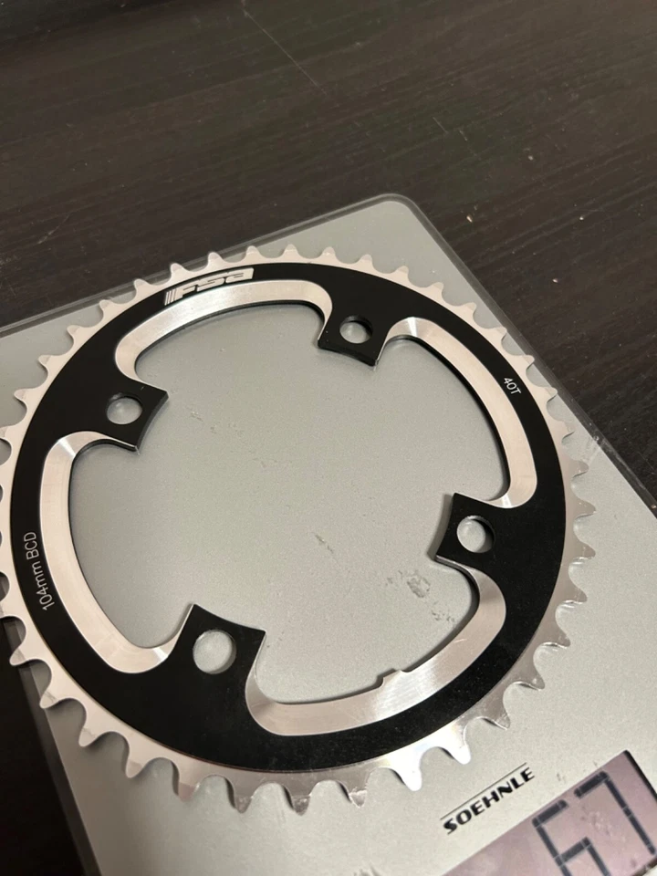 NEW FSA MTB Chainrings 40T 4 bolts 104BCD AL Single Speed Black NEW - Image 2 of 3