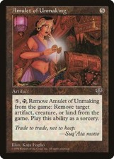 MTG - Amulet of Unmaking - Reserved List - Mirage - Magic the Gathering