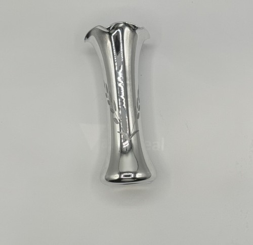 Candlelite Crystal by Mueller Hand Blown Hand Cut Etched Glass Vase 6 1/2” Tall