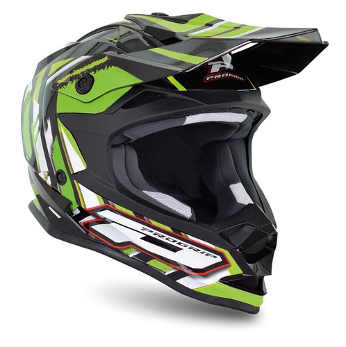 Progrip 3191 ABS Motocross-Off Road Helmet Green-Black XS | eBay