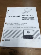 New Holland Quick Hitch And Subframe Operators Installation Instructions