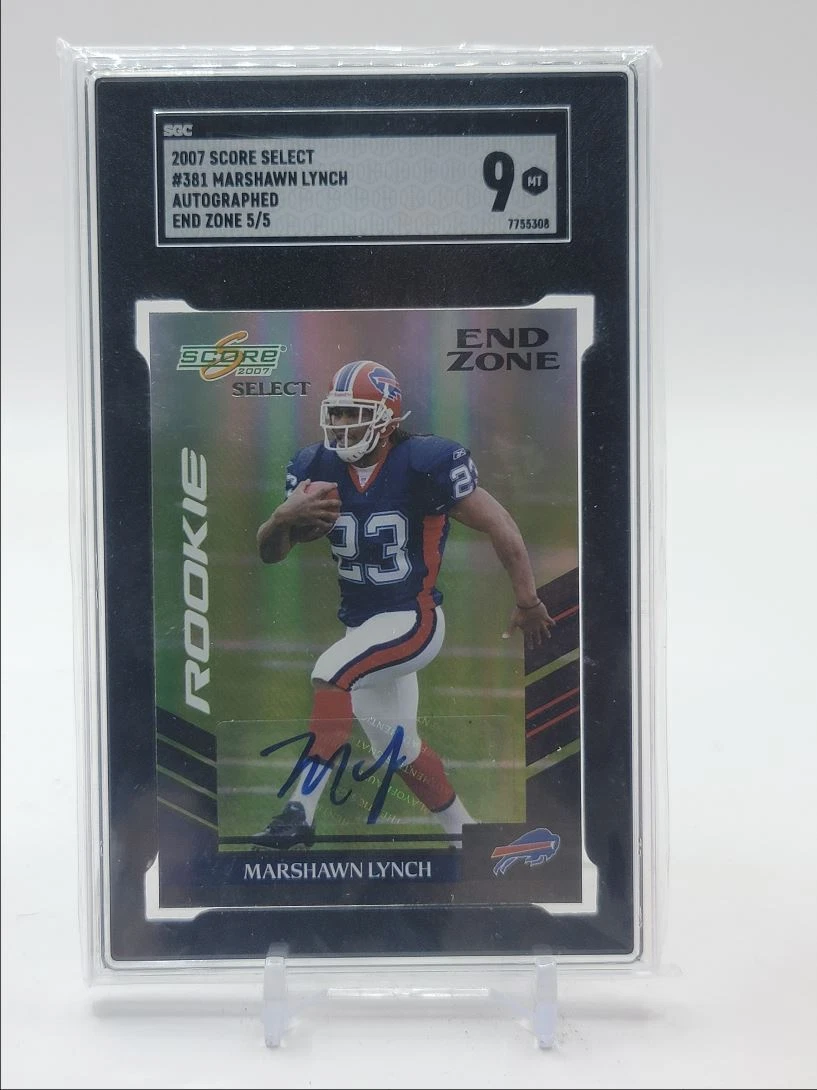 Marshawn Lynch Score Select Hot Rookies #HR4 End Zone-Autograph