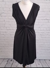 Boohoo Black Dress Sleeveless Mid Tie Womens Size 10