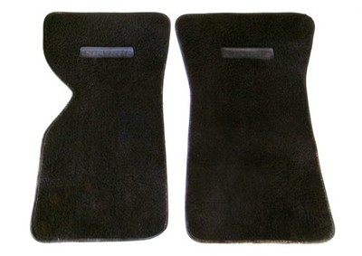 CHEVROLET CORVETTE 1968-1976 C3 : SCHWARZE FUSSMATTEN - SCHLAUFENTEPPICH MIT C3 LOGO
