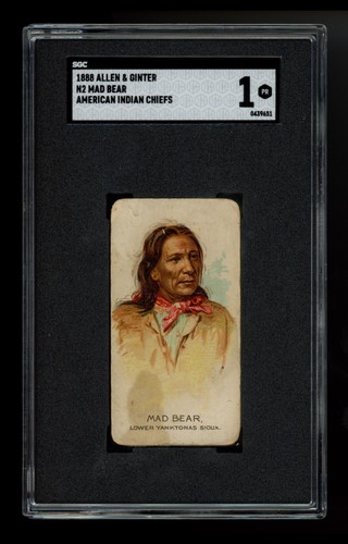 1888 N2 Allen & Ginter #32 Mad Bear — SGC 1
