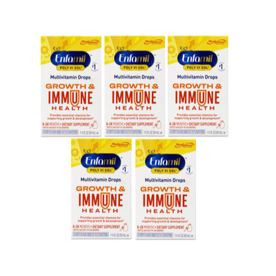 5 Pack - Enfamil Poly-Vi-Sol Vitamin Drops - 50 ML Each