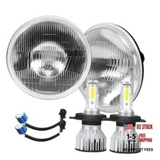 H4/9003 LED Headlight Bulbs  7 Inch Glass Round LED Headlight H6024