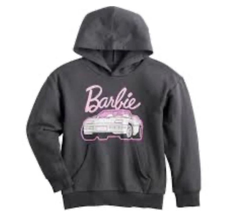 Barbie Girls Pink And Gray Hoodie Size L More Like A Small - Image 2 of 4