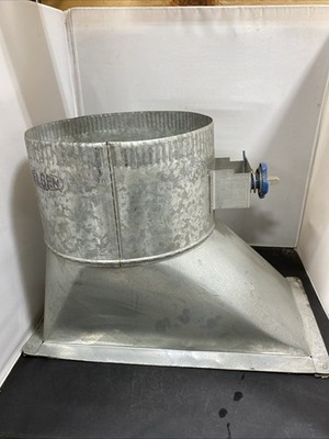 9'' X 18'' Rectangle to 10'' round Galvanized Steel Wall Duct Transition Ventilator
