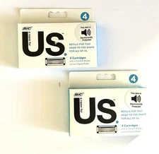 US Cartridges with 5 Flexible Blades 4 Cartridges EACH X 2 COUNT New In Boxes