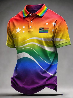 Love Wins Rainbow LGBTQ Pride Polo