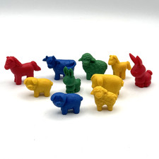 Vintage Rubber Farm Animals, Lot of 10 H-7