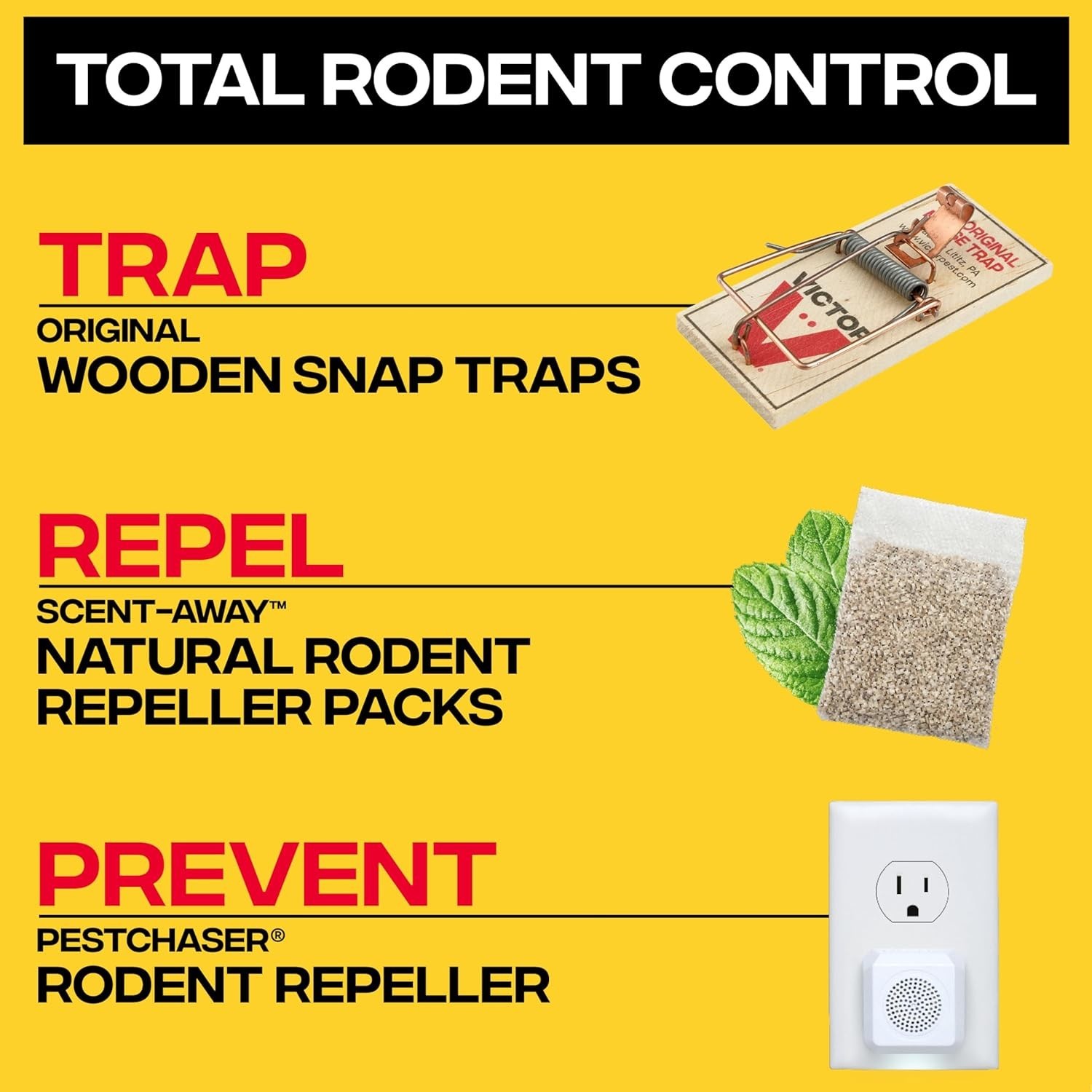 Victor M150-12 Metal Pedal Sustainably Sourced FSC Wood Snap Mouse Trap-12 Traps