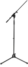 K&M Microphone Stand with Telescoping Boom Arm - Black