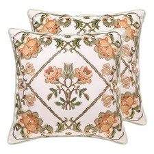 Designer Pack of 2 Idyllic Throw Pillow Covers 18x18 Inch,Green Farmhouse Dre...