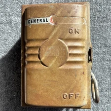 Vintage GE General Electric Circuit Breaker Power On Off Switch Panel Parts USA
