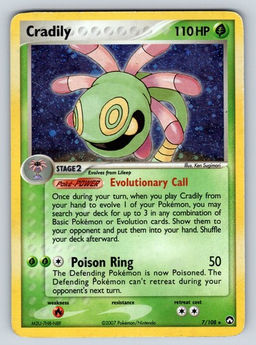 Holofoil Cradily 7/108 EX Power Keepers HP