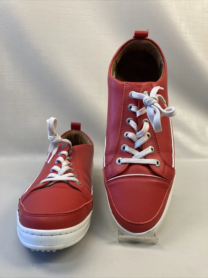 Zapatos de golf para mujer Duca Del Cosma Festiva rojos talla 9,5 deportistas estadounidenses usados en excelente estado Foto 2 de 4