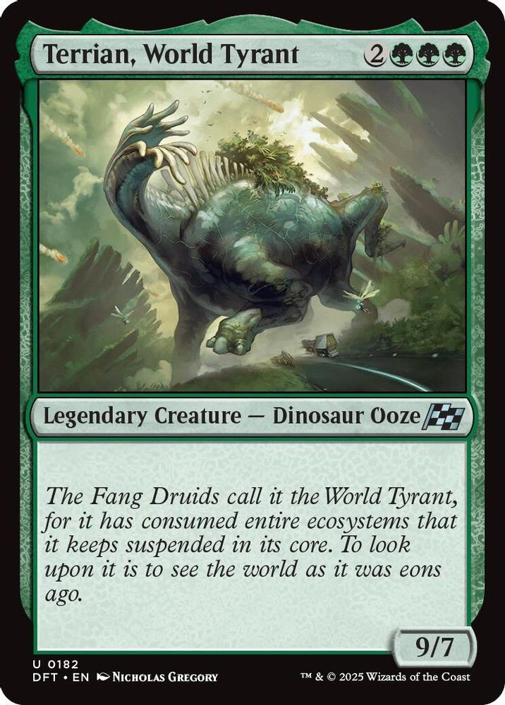 2025 Magic: The Gathering: Aetherdrift Terrian World Tyrant (#182, U, Near Mint)