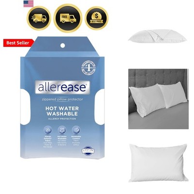 AllerEase Hot Water Wash Breathable Advanced Protection Machine Washable Dura...