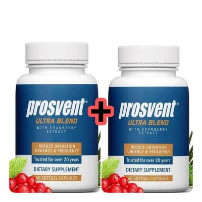 2X Prosvent Advanced Prostate Support Ultra - Natural Supplement with Saw Palme