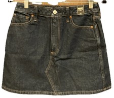 New Abercrombie Fitch Size 27/4 ZOE Natural Rise Vintage A-Line Denim Skirt 58