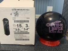 15# 1st Quality NIB Radical Outer Limits Black Hole Bowling Ball 3-4 Pin 3 Top