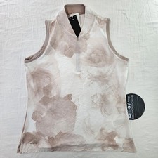 Adidas Ultimate365 Tour Polo Shirt Wonder Taupe Women's Size Large