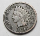 1893 INDIAN HEAD CENT,MOST OF LIBERTY, VERY NICE COIN!!!!(A7)
