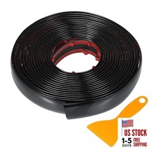 Window Trim Strip Kit 1" Width 16Ft 5m Universal for Exterior Car 25mm Black