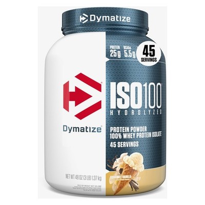 Dymatize ISO100 Whey Protein Isolate Vanilla 3 lb 45 Servings