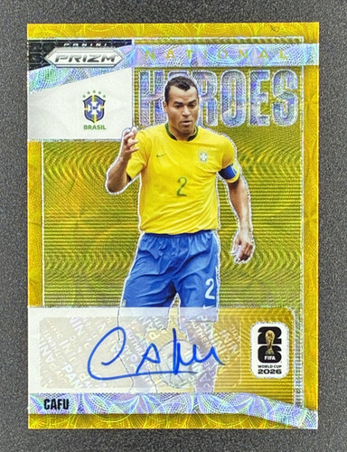 2026 Panini Prizm FIFA World Cup Cafu National Heroes Gold Auto 5/5 Brazil