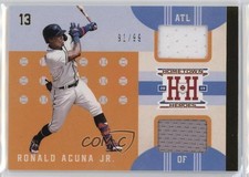 2019 Chronicles Hometown Heroes Memorabilia Gold 91/99 Ronald Acuna Jr 7xr